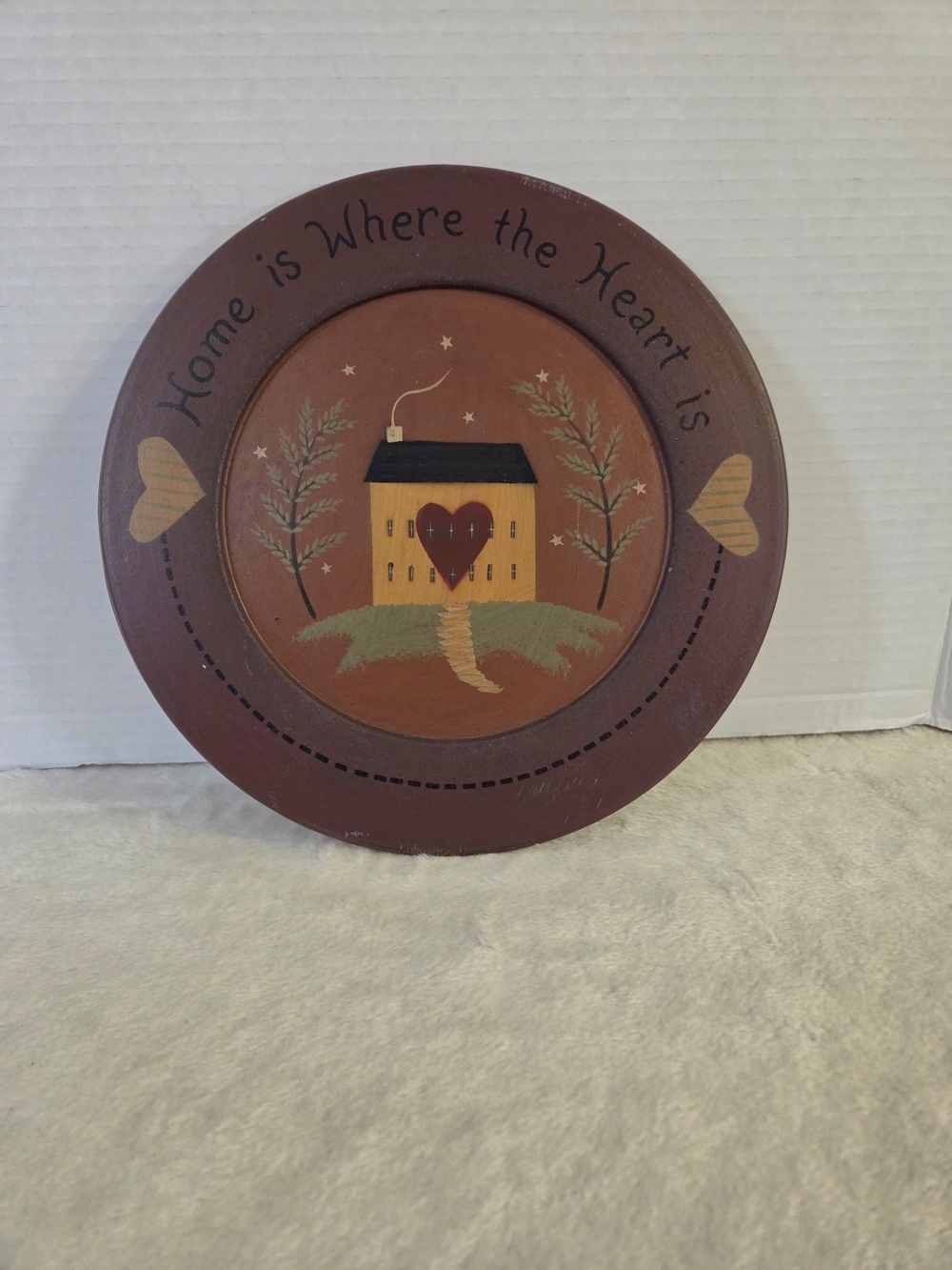 Hearthside Collection Home Is Where The Heart Is Display Plate Cottagecore